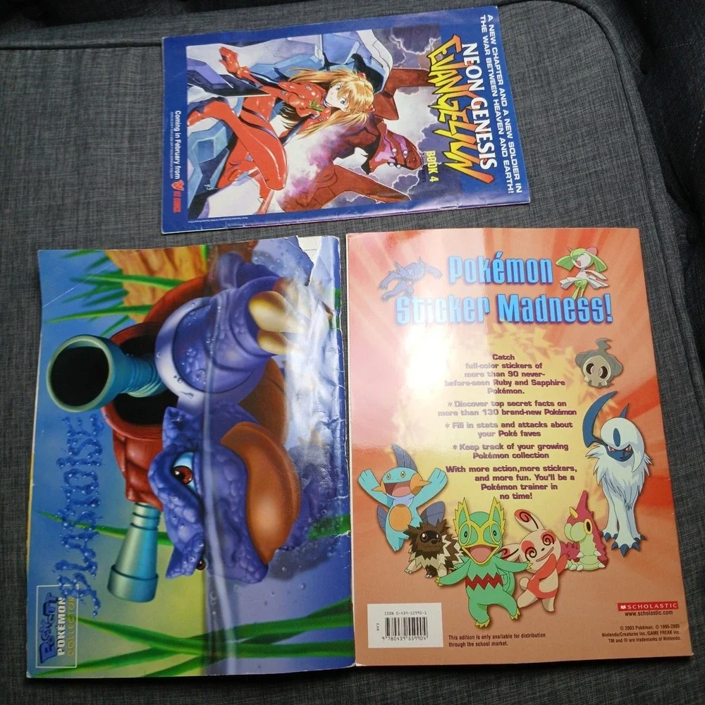 VTG Official Pokémon Advanced Collector's Sticker Book,‎ Guide, Comic -TA